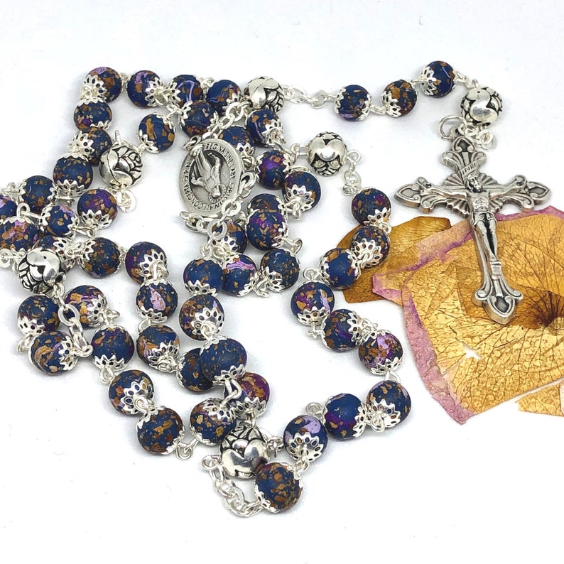 Rosary Made Using Your Dried Flowers Funeral Flowers Wedding Etsy
