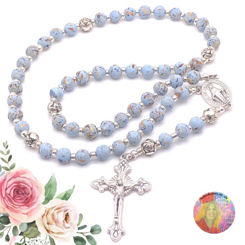 Photo Memorial good Floral Rosary Made Using YOUR dried Flower Petals, Flowers from funeral, Memorial Service, Casket Flowers