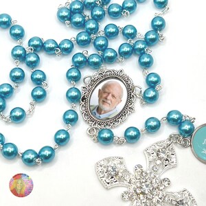 Photo Rosary, Memorial Rosary, Rosary Beads, In Loving Memory,  Memorial Gift, Memorial Gift, Catholic Gift, Personalized Rosary Beads