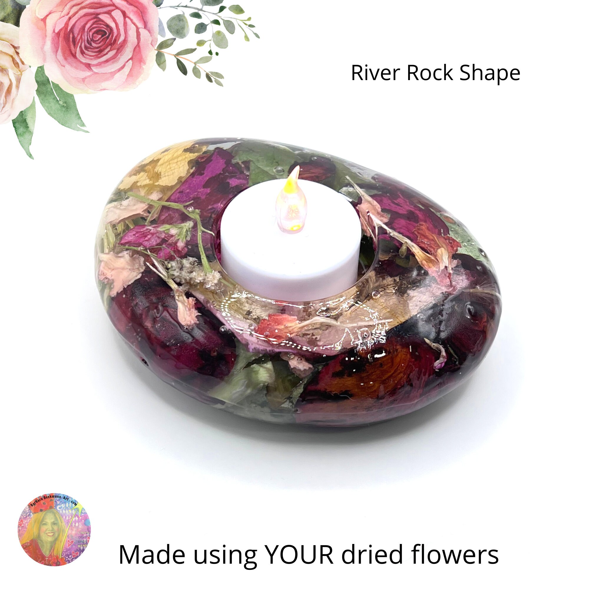 Casting REAL flowers in to RESIN making a tea light candle holder