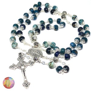 Ombre Dried Flower Rosary, Custom Rosary from Your Funeral Flowers, Wedding Bouquet Preservation, Memorial Flower Keepsake Gift