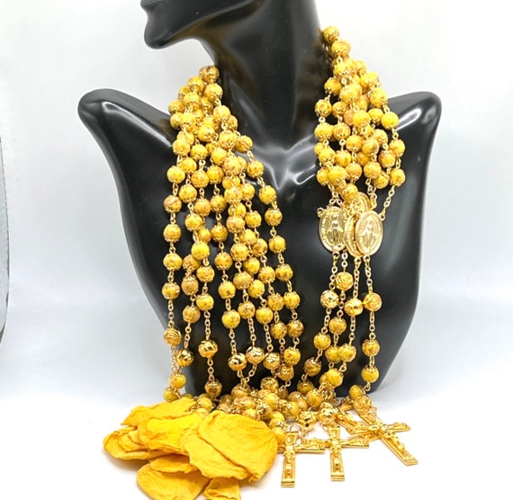 Rosary Made Using YOUR Dried Flower Petals, Funeral Casket