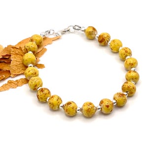 Armband hergestellt mit IHREN getrockneten Blütenblättern, Trauerschmuck, Trauerschmuck