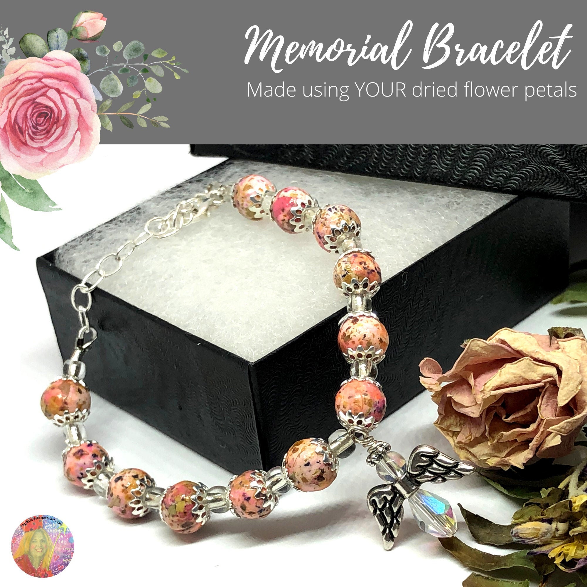 Remembrance Bracelet using Flower Petals