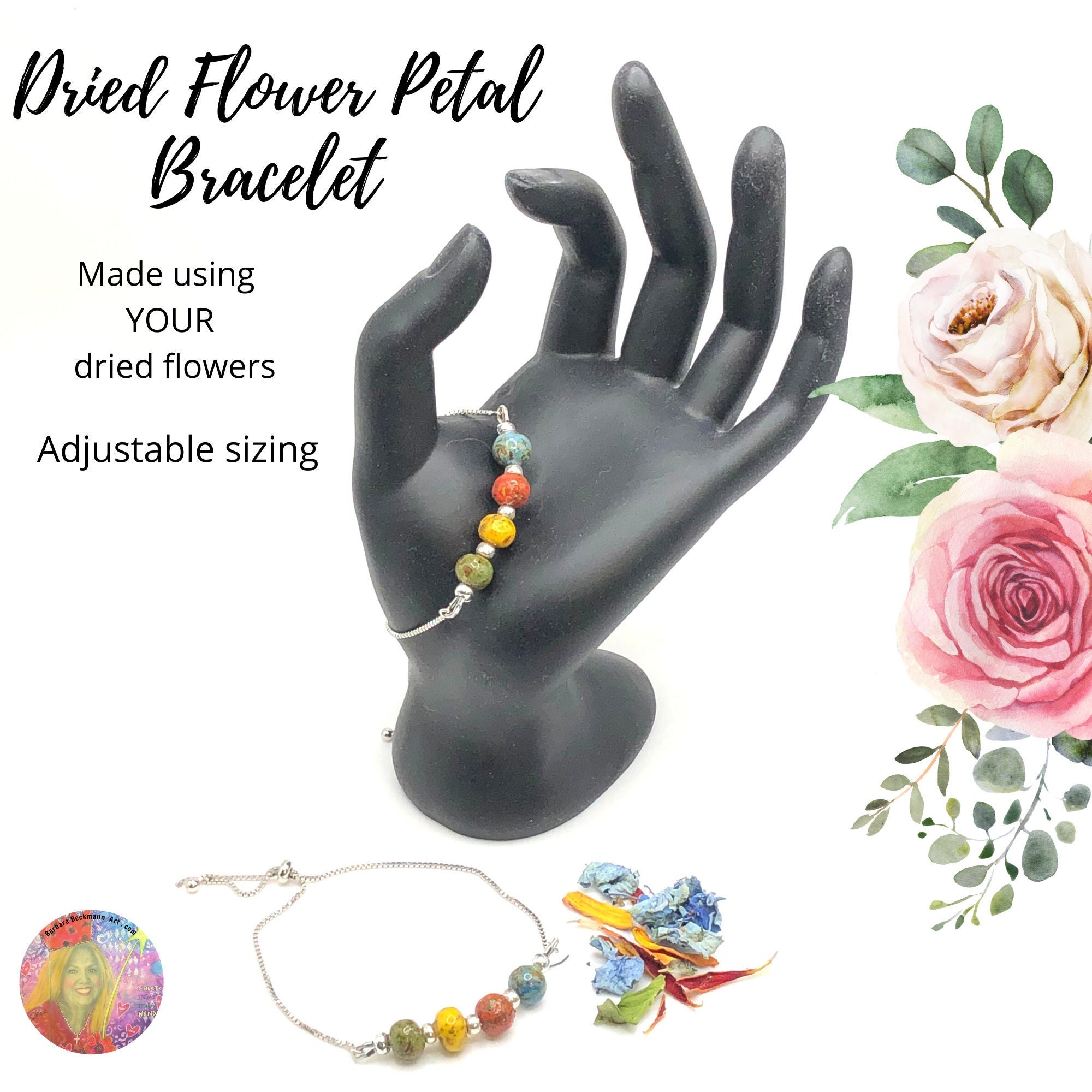 Bracelet Made Using YOUR Dried Flowers Flowers From Funeral