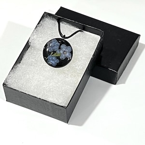 Forget-me-not real flower pendant, gift for loss, in memory of, sympathy gift