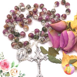 Custom Dried Flower Rosary, Clear Resin Beads, Memorial from Funeral or Wedding Flowers, Handmade Preservation Keepsake Gift