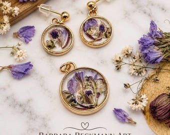 Custom Dried Flower Petal Pendant, Memorial Wedding Keepsake Jewelry