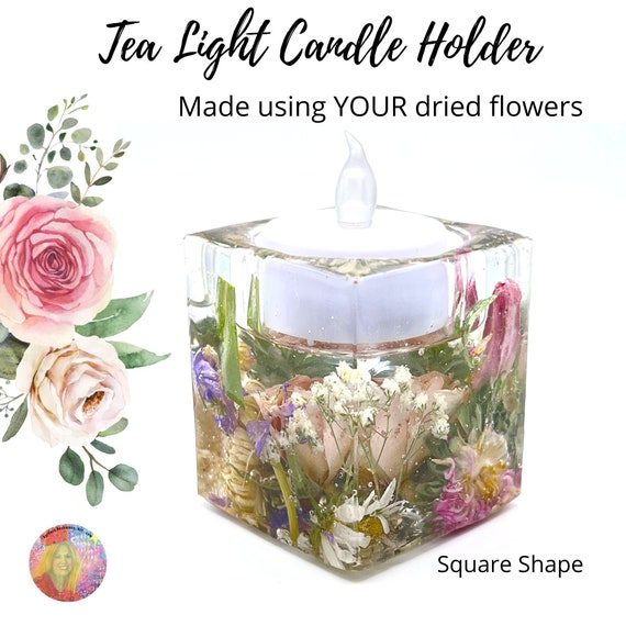 Hand Painted Petal Flower Candle