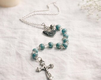 Car Chaplet made with YOUR Dried Flowers, Memorial Jewelry, Wedding flower preservation