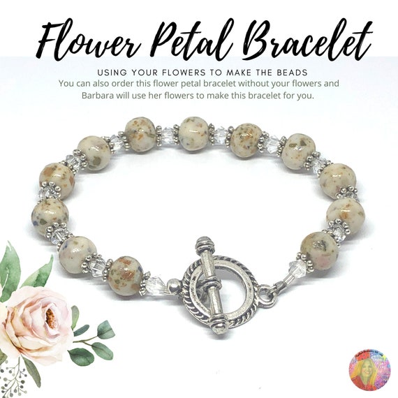 Remembrance Bracelet using Flower Petals