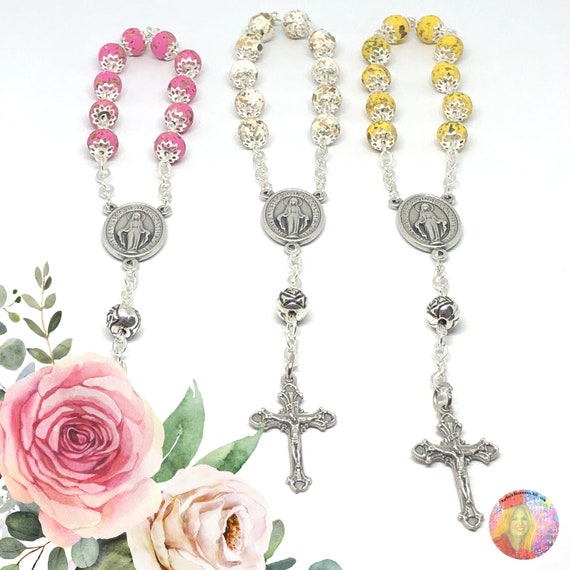 Clear Resin Floral Rosary Made Using YOUR Dried Flowers