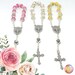 Chaplet Made Using Your Dried Flower Petals. Funeral Flowers, Wedding Flowers, Memorial Jewelry, Floral Rosary 