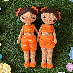 Cambell twins the Carrot - Crochet PDF pattern Jill heart / amigurumi
