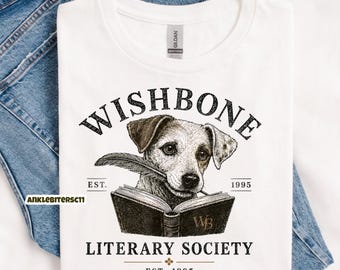 Wishbone Dog Literary Society English Teacher Book Lover Shirt, Literary Society Tee, Book Lover Shirt, 90s Nostalgia Tee