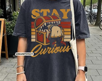Funny Frieren Elf Anime Treasure Stay Curious Shirt, Unisex funny treasure Shirt
