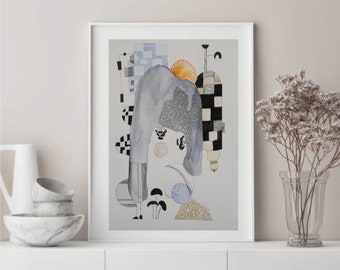 "Großes Original Aquarell Bild ""Multiple gedanken"""