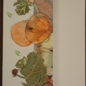 Carte modèle unique, carte fait main, carte signée, carte avec des fleurs et des feuilles naturelles, carte pour toutes occasions