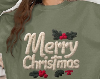 Frohe Weihnachten Png, Knüpfgarn, Puffy Shirt Sublimationsdesign (Digitaler Download)