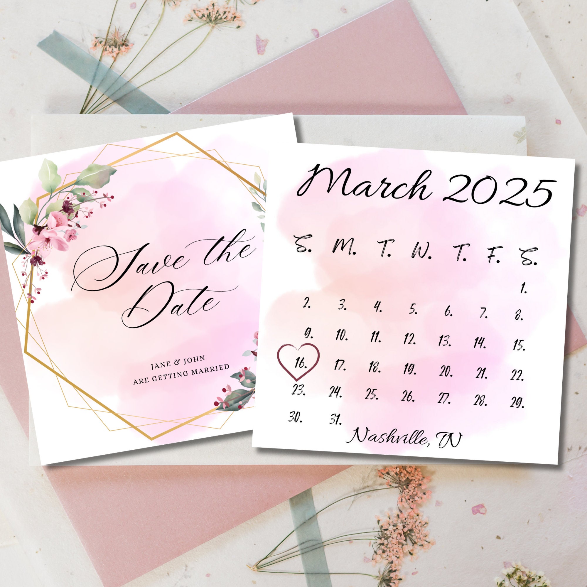 romantic-march-2025-calendar-save-the-date-with-pink-florals-etsy