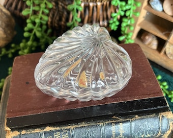 Vintage heart crystal small trinket jewelry box