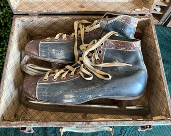 Very cool vintage ice skates with carrying case