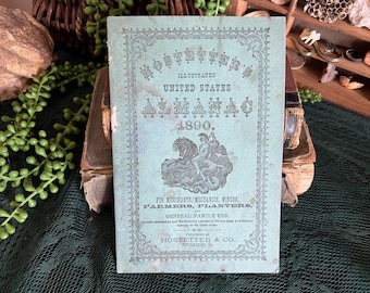 1890 antique Hostetter's Illustrated United States Almanac pamphlet booklet