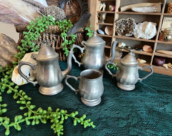 Vintage "Godinger Silver Art Co." 4-piece small tea set