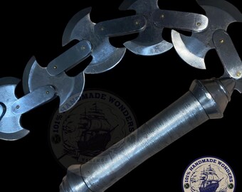 Handcrafted Fantasy Chain Axe Replica | Decorative Display Prop | Non-Functional Collector Décor | Cosplay Accessory