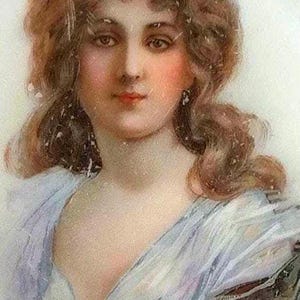 Vintage Rosenthal decorative plates from the 1920&#39;s.Hand painted scenes of ladies with cherubs and angels.