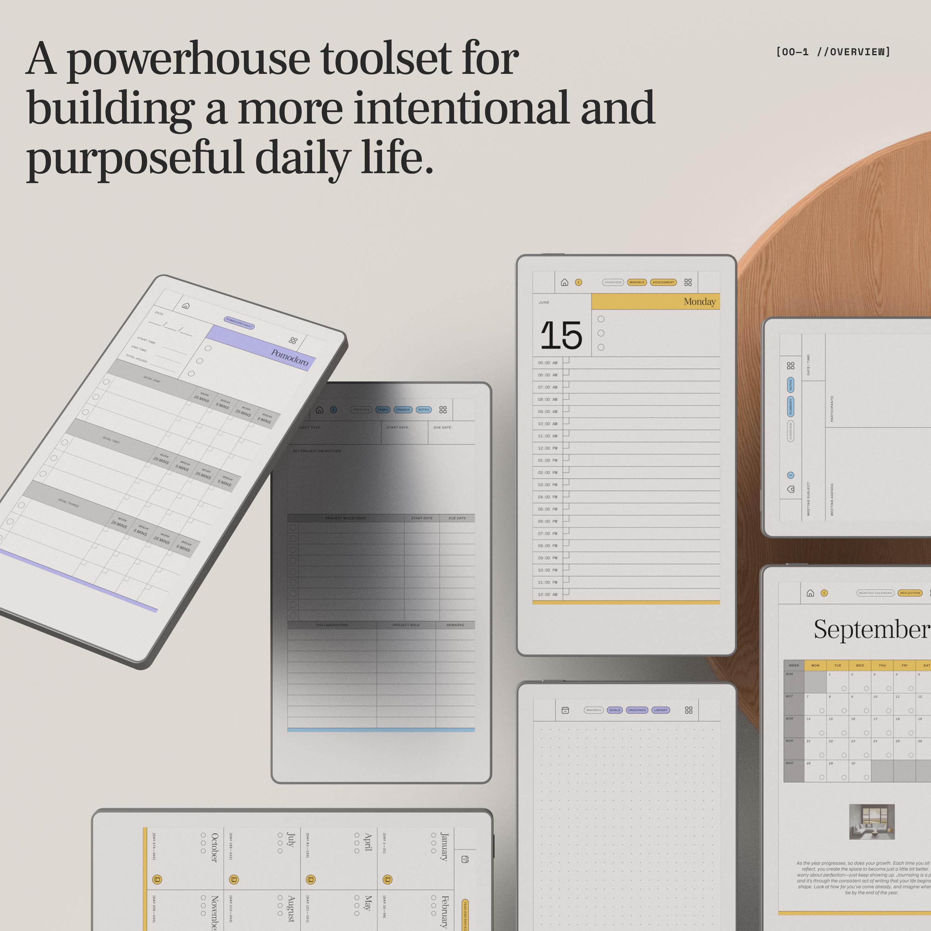 Productivity Bundle for Remarkable Paper Pro Move | 6-in-1 Digital ...