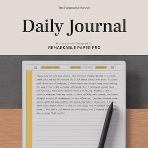 Modello PDF per diario giornaliero per reMarkable Paper Pro 2025 / The Purposeful Planner