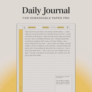 Hyperlinked Daily Journal for reMarkable Paper Pro | Gratitude Journal PDF Template