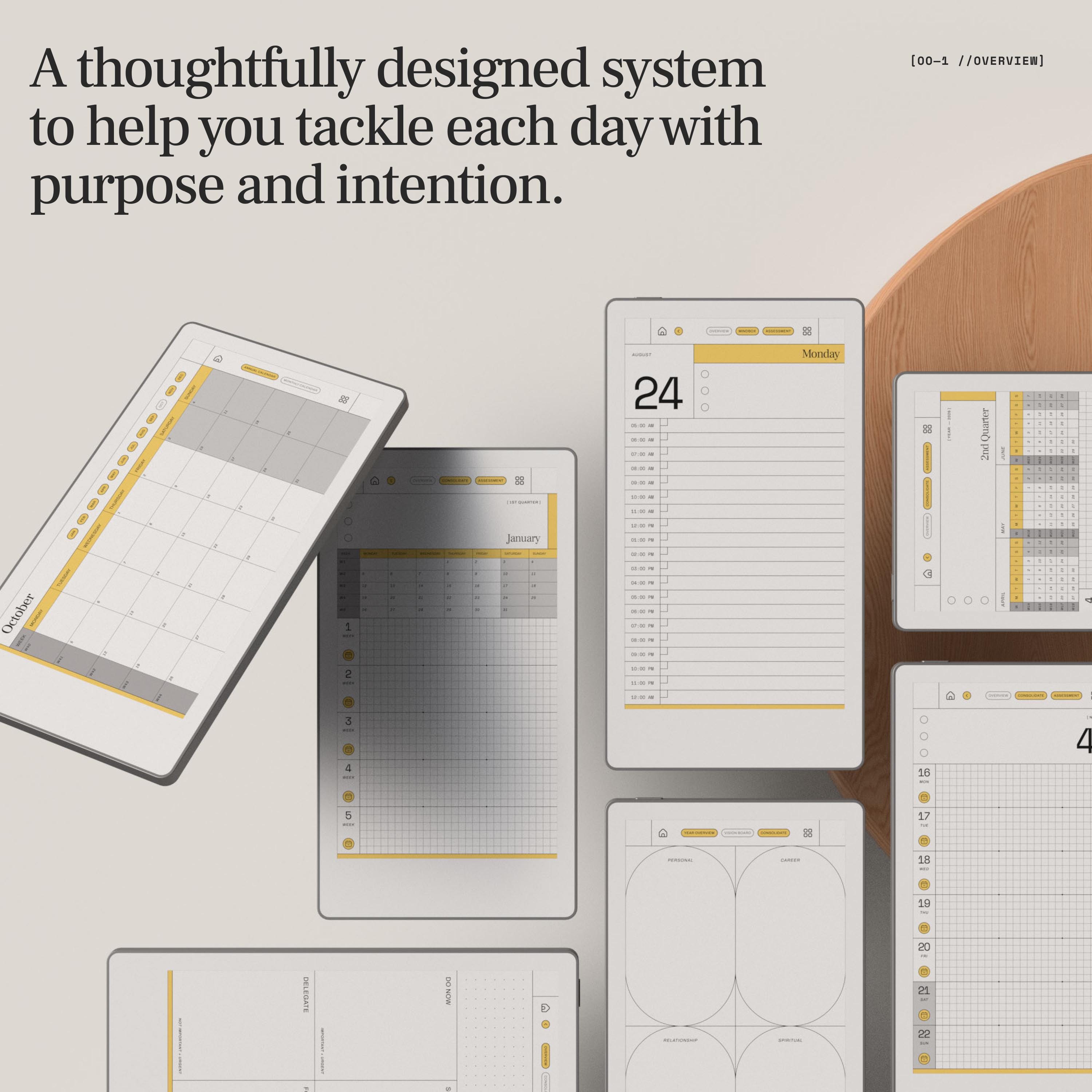 Daily Planner for Remarkable Paper Pro Move | Goal Planner, ADHD ...