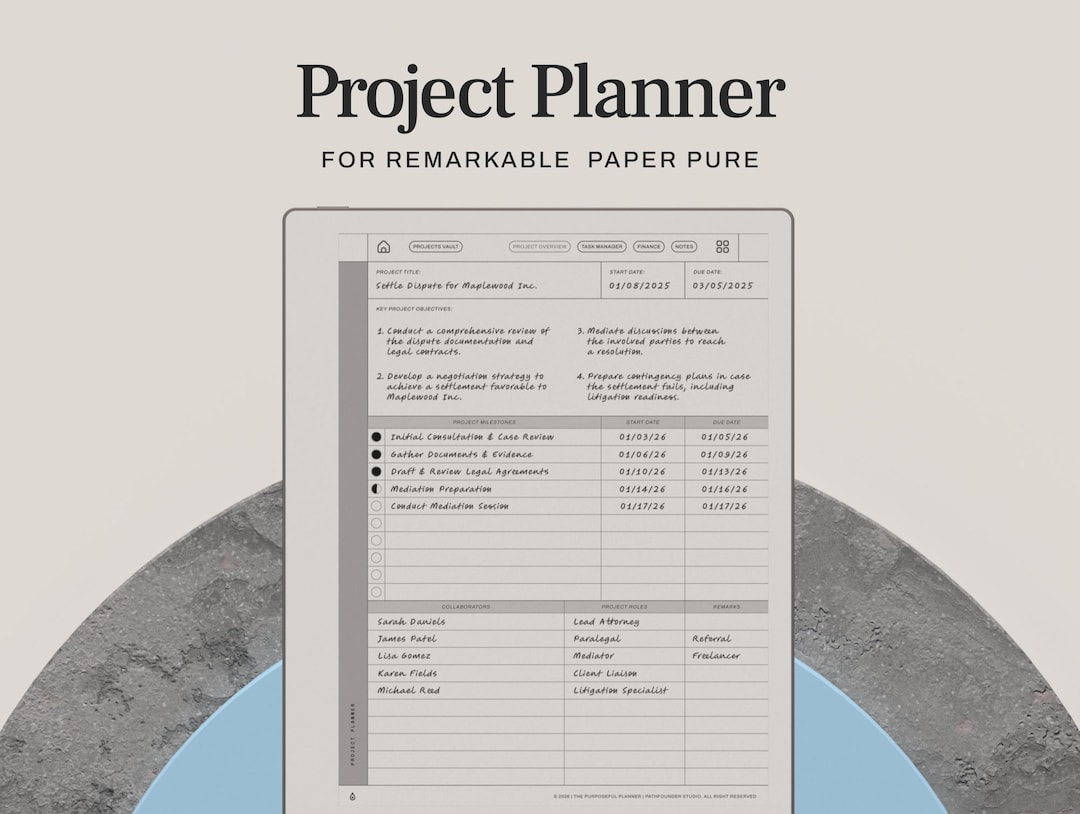 Project Planner for Remarkable Paper Pure: Project Management With ...