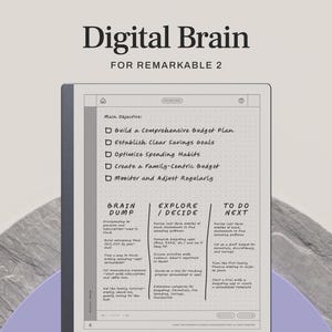 Digital Brain for reMarkable 2 | Brain Dump Template & Hyperlinked Idea Planner