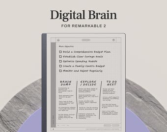 Digital Brain for reMarkable 2 | Brain Dump Template & Hyperlinked Idea Planner