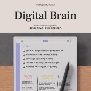 Modello PDF di Digital Brain per reMarkable Paper Pro 2025 / The Purposeful Planner