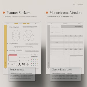 Productivity Bundle for reMarkable Paper Pro | 6-in-1 Digital Planner System with Daily Planner, Daily Journal, Digital Brain, and More bild 9