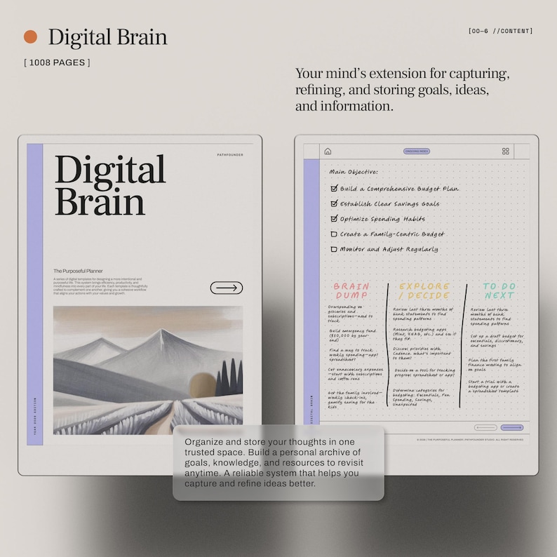 Productivity Bundle for reMarkable Paper Pro | 6-in-1 Digital Planner System with Daily Planner, Daily Journal, Digital Brain, and More bild 7