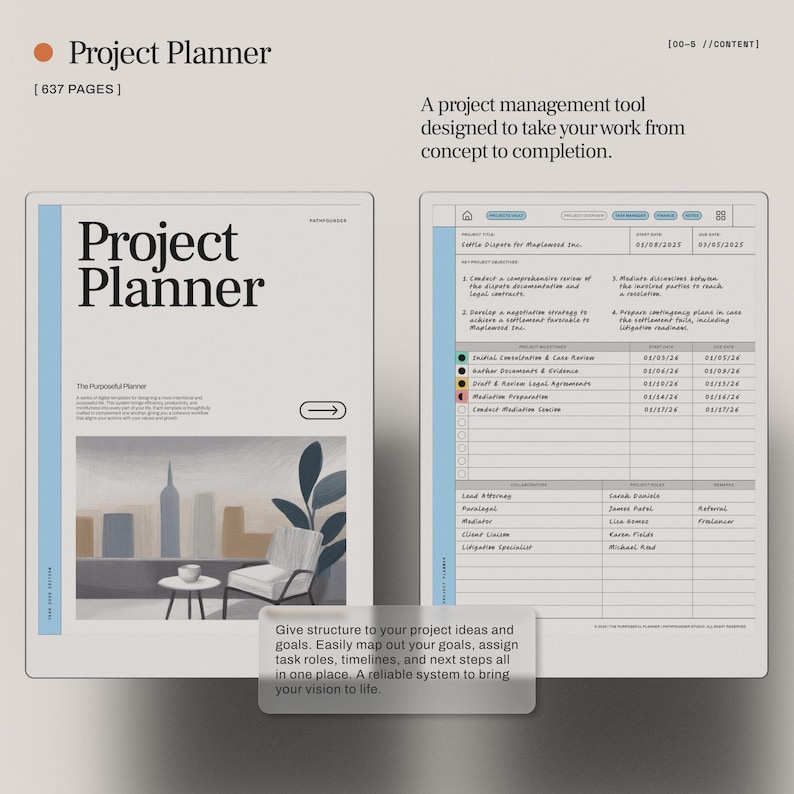 Productivity Bundle for reMarkable Paper Pro | 6-in-1 Digital Planner System with Daily Planner, Daily Journal, Digital Brain, and More bild 6