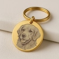 Personalized Pet Photo Keychain: Engraved Solid Brass Memorial Gift product logo