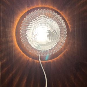 Vintage Mid Century Modern Glass Ceiling Light - Yugoslavia 1970s