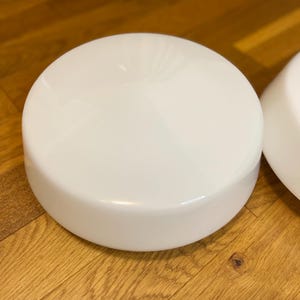 Set of4 Vintage Glass Ceiling Lights,Mid Century Modern Plafoniera,Glass Sconces, White glass light Flush Glass Wall Lamps, Yugoslavia/1960s