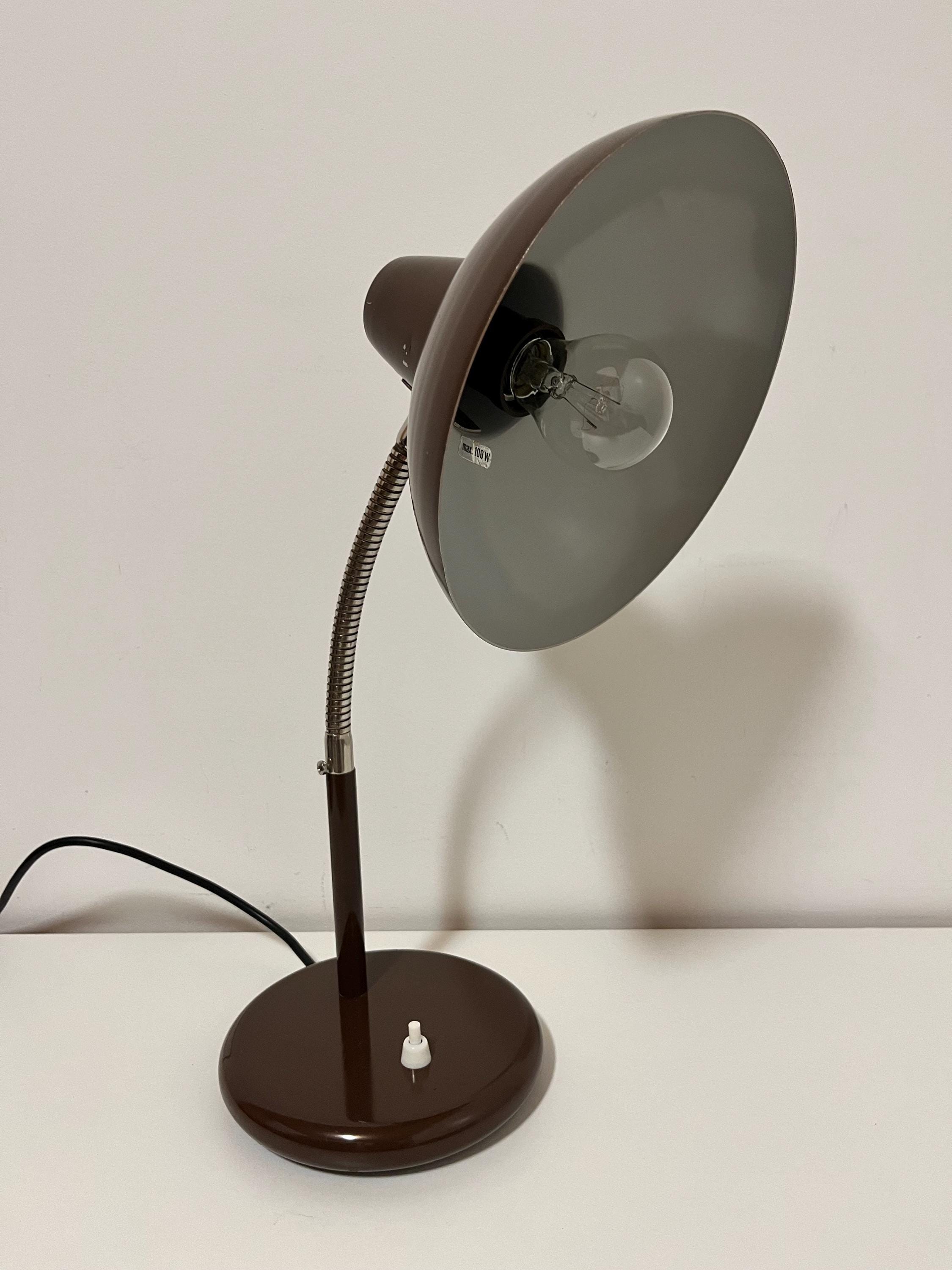 Brown Table Light / Retro Student Light / EMI Poljcane / Yugoslavia / Vintage Desk Lamp