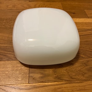 1 of 5 Vintage Glass Ceiling Lights,Mid Century Modern Plafoniera,Glass Sconces, White glass light, Flush Glass Lamps, Yugoslavia/1960