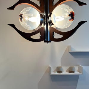 Murano Glass Pendant Light: Mid Century Modern Mazzega Style