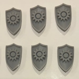 32mm scale shields for knights, soldiers, paladins X10