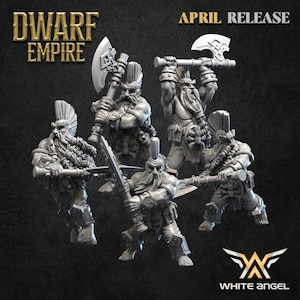 Dragon Killers with Great Weapons White Angel Miniatures Dwarf Slayers
