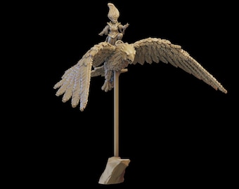 Wood Elf Mage Hero on Greathawk, Unicorn, Horse or Foot Ilhadiel